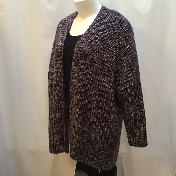 EUC/NWOT Metallic Cocoon Open Front Cardigan Overpiece - Picture 8 of 16